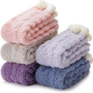EBMORE Womens Fuzzy Slipper Socks Cozy Plush Warm Cabin Socks Size 5-10